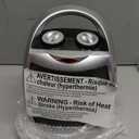 Kismile Small Electric Space Heater,Portable Ceramic Space Heater Fan for Office with Adjustable Thermostat and Overheat Protection ETL Listed for Kitchen, 750W/1500W(Silver)