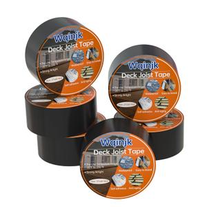 Deck Joist Tape 2" x 50' Butyl Joist Tape for Decking Works for Decks & Beams Weather-Resistant Waterproof (6)