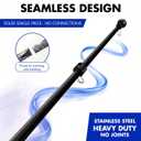 One Piece Stainless Steel Flag Pole for Outside House, 80 MPH Heavy Duty Flag Pole for Truck, 5FT Outdoor Flagpole for Porch, Wall, Jeep, Trailer, 1 Inch Flagpole (1, Black)