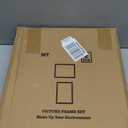 MUYE 11x14 Floating Frame Set of 2,Double Glass Rustic Frame,Display Any Size Photo up to 11x14,Wall Mount or Tabletop Standing,Natural