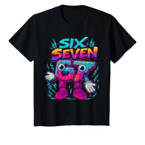 Funny Meme 67 Six Seven 6 7 Italian Brainrot Youth Boys Kids T-Shirt Size 4T