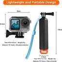 BO&DQQ Underwater Waterproof Case Compatible with DJI Osmo Action 5 Pro/Action 4/Action 3, 164FT/50M Dive Diving Housing Cover Shell with Camera Handle Mount Accessories Kit