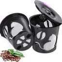 Reusable K Cups for K-Mini/K-Duo/K-Express, 2 Pack K Cup Reusable Coffee Pods for K-eurig, BPA Free Refillable Single K Cups for K-eurig 1.0 & 2.0 Series