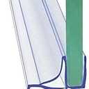 Frameless Shower Door Bottom Seal Shower Sweep with Drip Rail for 3/8" Glass,36" Long, Vinyl, Clear