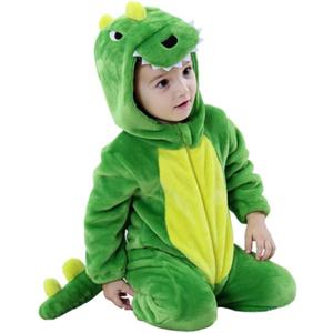 QIAONIUNIU Halloween Baby Green Dinosaur Costumes Toddler Outfit Infants Cosplay Romper 100/80