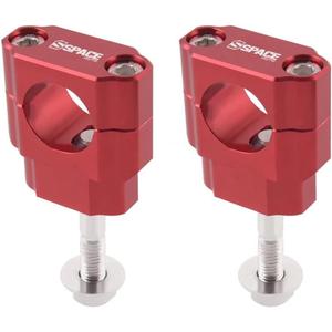 Universal Dirt Bike Handlebar Mounts- Motorcycle Handlebar Riser Mounting Kit 1-1/8" Red