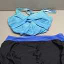 Womens Tankini Bathing Suits with Skirt Two Piece Tummy Control Swimsuits Ladies Swimwear (X-Large, Blue Gradient)