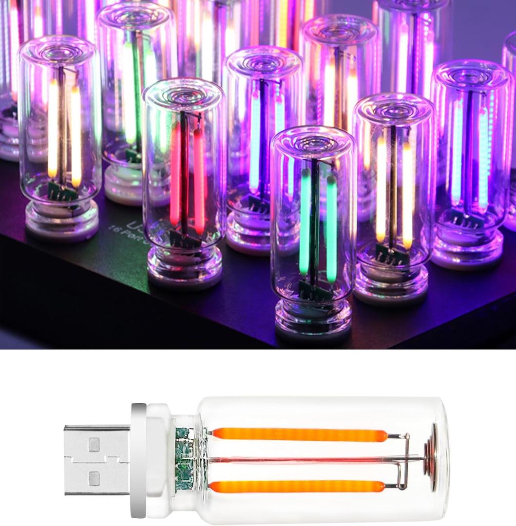 USB Retro Car Lamp, Touch-Control Portable LED Car Ambient Light, USB Powered Night Lights, Suitable for Bedroom, Camping, Holiday Decorations. (Red Light)