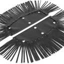 KIMISS Motorcycle Floorboard Fringe, 2Pcs Motorcycle Floorboard Fringe PU Leather Cover Universal Foot Pedal Tassel Black