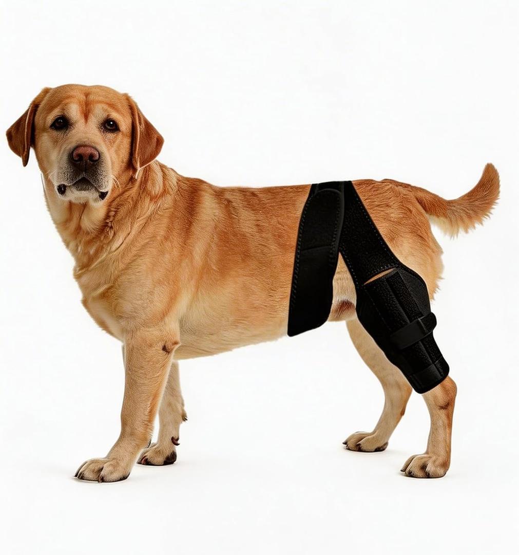 Dog Knee Brace for Leg, Adjustable Dog Braces for Torn ACL Support, Built in Side Stabilizers, Breathable Dogs Hip Brace for Arthritis Relief, Joint Stability and Post Surgery Recovery (M)