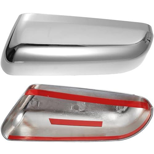 TOP-VIGOR Compatible Ford F150 2009-2014 Chrome Plated Mirror Caps for Left & Right Side, Exterior Rearview Mirror Trim