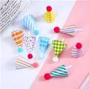 60pcs Mini Birthday Hats Cake Toppers Dessert Cupcake Topper Decoration for Baby Shower Birthday Wedding New Year Festival Party Supplies