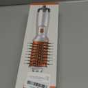 Double Voltage Mini Hair Dryer Brush,Traval Hair Brush 100-240V,3 Heat & 2 Speed Settings Oval Barrel Thermal Brush,Blow Dryer Brush for Dry,Straightening,Voluming (Grey Orange)