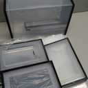 SEE SPRING 12 Pack Shoe Storage Box, Clear Plastic Stackable Shoe Organizer for Closet, Space Saving Shoe Rack for Entryway Sneaker Container Bin Holder (Black) (Large Fit Size 9)