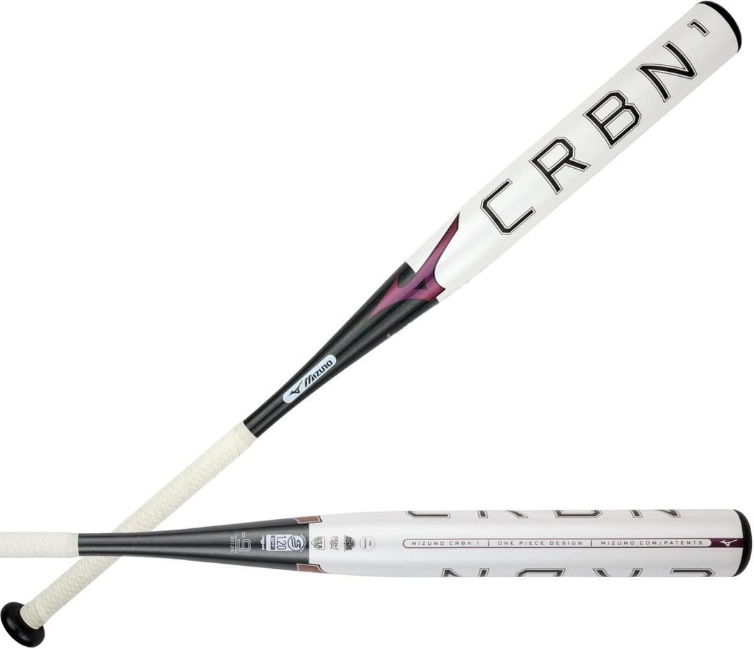 Mizuno CRBN1 - Fastpitch Softball Bat (-10) | Womens Composite Fast Pitch BAT | White-Black | 23oz | 31 INCHES (3100)