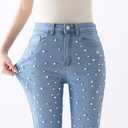 Baggy Jeans for Woman High Waisted Loose Straight Leg Wide Leg Denim Jean Womens Boyfriend Y2K Pants Trendy (Blue)