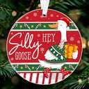 ZAGKOO Christmas Goose Ornament - Goose Gifts for Men, Women - Funny Duck Gifts for Duck Lovers, Farm Animal Christmas Ornaments Exchange Ideas - Acrylic Xmas Ornament Holiday Decorations 2025