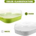 DOITOOL Microwave Steamer for Cooking Vegetables, Plastic Microwave Vegetable Steamer with Lid for Vegetables Prep Seafood Cooking (Random Color)