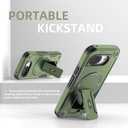 Google Pixel 10a case[Compatible with MagSafe][with (2 Pack) Tempered Glass Screen Protector][Built in Invisible Stand]Not Fadingmilitary-grade Shockproof Protective Phone Cover 6.3-inch(Green)