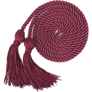 SAMDEEMI Solid & Multi-Color Graduation Honor Cord Rope with Tassel, 68" Long for High School College Graduation Ceremony, Maroon