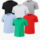 6-Pack Bulk Men’s T-Shirts – Soft Pre-Shrunk Premium Cotton, Short Sleeves, Reinforced Collar, Crew Neck, Casual Fit, XL