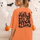 Just A Little Ray of Pitch Black T-Shirt Funny Halloween Oversized Shirt Goth Halloween Tee