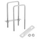 uxcell 2 Set 2" Inner Wide Square U Bolts, 4-3/4" Length 304 Stainless Steel U-Bolts with Flange Hexagon Nuts, Frame Plates for Trailer, Automotive, (50mm W x 120mm L)