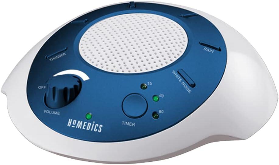 Homedics SoundSleep White Noise Sound Machine, Blue, Small Travel Sound Machine with 6 Relaxing Nature Sounds, Portable Sound Therapy for Home, Office, Nursery, Auto-Off Timer, by Homedics (1 Count (Pack of 1))