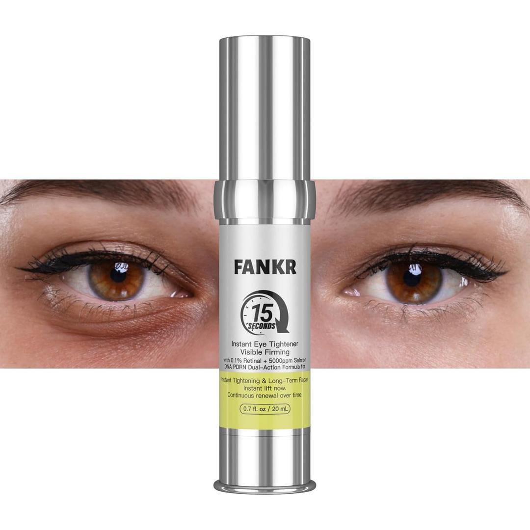 15-Second Instant Eye Lift Cream with Sodium DNA & 0.1% Retinal | Rapid Tightening for Eye Bags & Fine Lines | Dual-Action Firming + Long-Term Repair | Caffeine, Peptides & Collagen Complex | 0.7fl oz