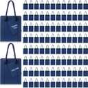 Sherr 100 Pcs Mini Gift Bags Bulk, 4 x 2.75 x 4.5 in Paper Bag with Tag, Extra Small Paper Gift Boxes with Handles for Birthday, Party Favor, Wedding, Small Business, Spring Easter(Navy Blue)