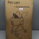 Pet Stroller Quickly Folds for Easy Storage Cat Stroller with Detachable Carrier Thickened Oxford Cloth Breathable Basket Dog Strollers for Small Dogs (Grey)
