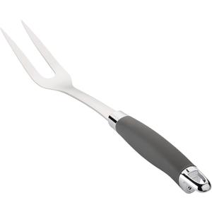 Anolon SureGrip Stainless Steel Meat Fork/Kitchen Tool, 13.25 Inch, Gray, 46288
