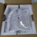 Flower Ceiling Fans with Lights and Remote, 24 Inch Modern Low Profile Flush Mount Ceiling Fan, Dimmable LED Ceiling Light Fixture, Small Ceiling Fans for Bedroom, Kitchen, Indoor-White