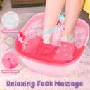 Kids Foot Spa & Nail Kit - Kids Spa Day Kit for Girls with Mask Foot Bath and Nail Dryer - Manicures Pedicure Toy Kit Nails Art Salon Girl Stuff - Christmas Birthday Gifts for 6 7 8 9 10-12 Year Old