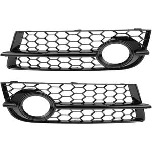 No.8J0807682/8J0807681 Fog Light Grill for Audi TT 8J 2006-2014 Front Left Right Front Lower Bumper Fog Light Cover Inserts ABS 1 Pair Black