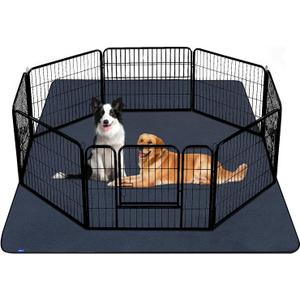 Washable Pee Pads for Dogs 72"x72" Extra Large Super Absorbent Non-Slip Reusable Puppy Pads for Playpen, Crate, Floor, Waterproof Pet Training Mats for Quick-Dry Whelping Pads & Incontinence (72x72 Inch (Pack of 1), Gray)