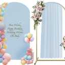 Metal Arch with Cover and Wedding Arch Set 6.6ft, Balloon Arch Stand and Arch Cover with 100 Party Multi-Colored Balloons for Birthday, Wedding Ceremony, Bridal Baby Shower, Graduations (Blue)
