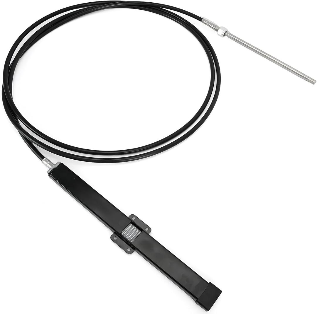 12FT 14FT 15FT 18FT 19FT Mechanical Rack & Pinion Steering Cable SSC134XX, Back Mount Rack Single Cable Compatible with Seastar SH5210P, SH5230P, SB39526P, SB39544P, SS14115 SS15115