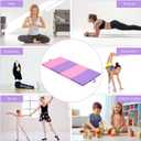 ZENOVA Gymnastics Mat 6'x3'x2''/4'x8'x2'' Exercise Mat Gym Mat for Home Aerobics Workout Foldable Tumbling Mat Children Gifts