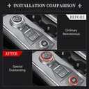 LECART Car Interior Accessories Fit for Ford Explorer 2024 2023 2022 2021 2020 PRND Shift Knob & Drive Mode Knob Covers Auto Decoration Stylish Metal Decal Decor Trims Red 2Pcs