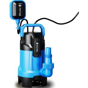 FOTING 2025Upgraded Automatic Sump Pump, 1.5HP 6300GPH Sweage Pump for Basement & Pool Draining, Submersible Water Pump with Float Switch, Sealed Thermoplastic for Puddle Pool Tub Pond