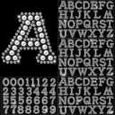 107 Pcs Pearl Rhinestone Self Adhesive Stickers 3 Sheets A-Z Glitter Letter Stickers and 1 Sheet 0-9 Number Stickers Bling Crystal Alphabet Sticker for DIY Crafts (White+White) (2 inches)