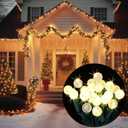 Baquler 20 ft Christmas Slow Twinkling String Light 60 LED Firefly Flash Twinkle Lights Waterproof Warm White Light for Xmas Tree Indoor Bedroom Outdoor Christmas Garland Window Decorations