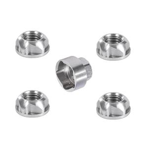 M10 304 Stainless Steel Anti-Theft Locking Nuts P1.5 Security Hardware Kit for Mountain Bike Awning Car Accessories for Styling Light Bar Safety,(4 Lock+ 1 Key)