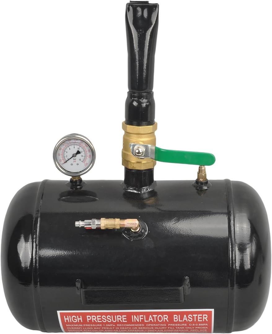 Tire Bead Seater 145PSI Blaster Tool 5 Gallon Air Tire Seating Blaster Inflator Wheel Seating Tool Inflator Tank for Car Truck ATV Tank,Black