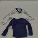 HonestBaby Baby 100% Organic Cotton Long Sleeve Side-Snap Kimono Tops (3 Pack) (3-6 Months, Compass Blue)