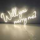 Will You Marry Me Neon Sign 25.2"15" Warm White with Lights for Proposal Wedding Decorations Large Marry Me Sign for Engagement, Romantic Neon Sign Wall Art for Wife (25 x 15)