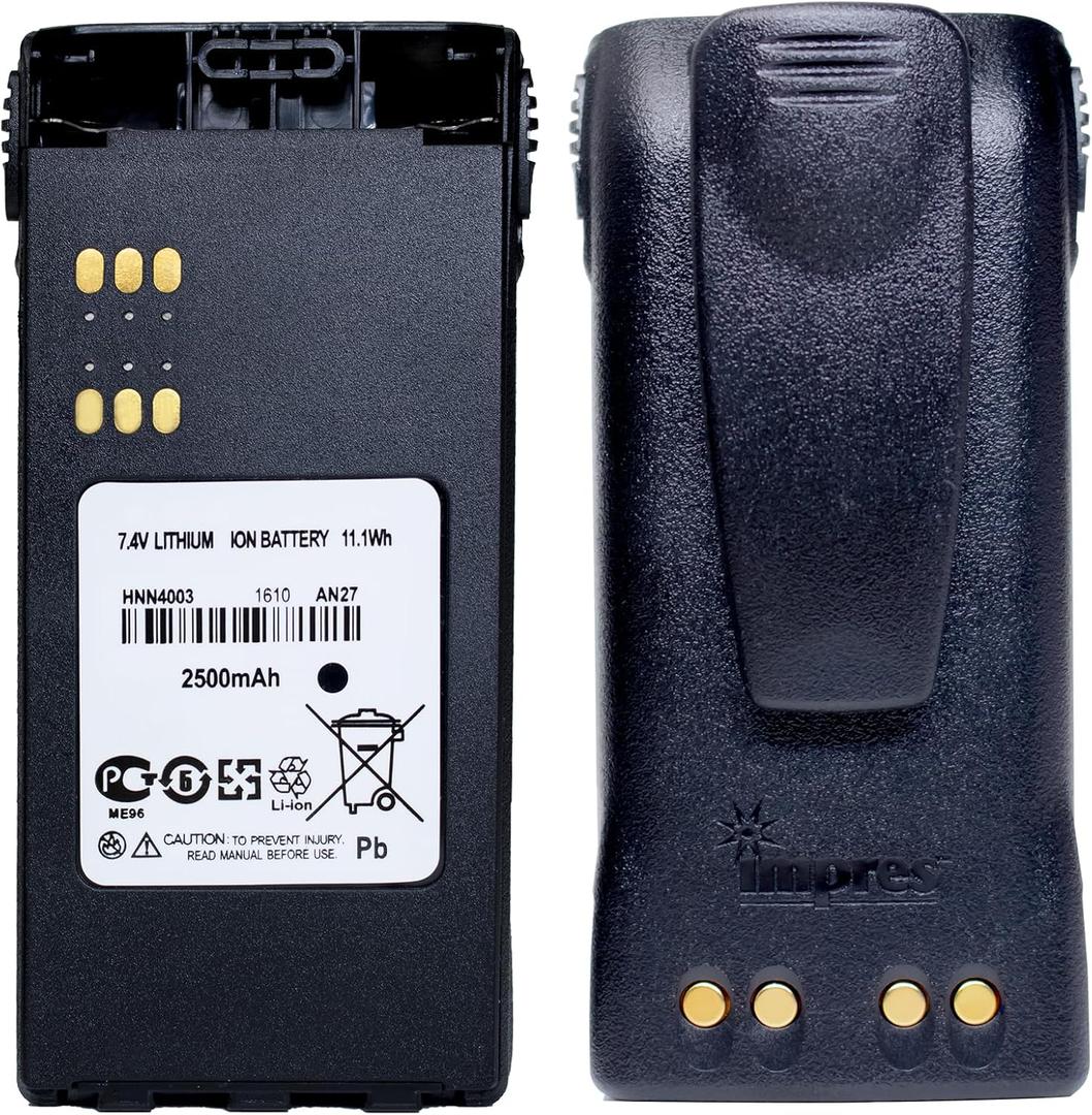 HNN4003 2500mAh 7.4V Li-ion Replacement Two-Way Radio Battery for Motorola NHNN4003BR HT1250 MTX8250 Talkabout Radios