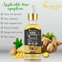 Ginger Oil for Hair Growth - Biotin Hair Growth Serum, 100% Pure Natural Ginger Essential Oil - Promotes Stronger, Thicker, Longer Hair in Women & Men (3pc+roller)