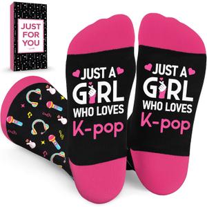 ZAGKOO Funny Hobby Socks for Women, Girls - Anime, Acting, Kpop Music, Movies, Gymnastics, Crocheting, Cheer Christmas Socks, One Size